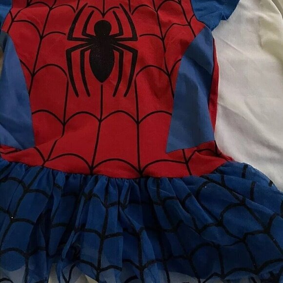 Spider-Man Spider girl- Girls Vtg Marvel Costume Halloween Dress Girls Sz 6 - Picture 5 of 11